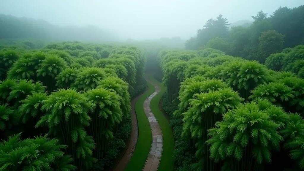 Glengarriff Bamboo Park aerial landscape view